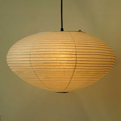 Handmade Rice Paper Sphere Pendant Lamp for Dining Room & Bedroom | Sculptural Ceiling Fixture with Adjustable Cord | E26 Edison Bulb Compat