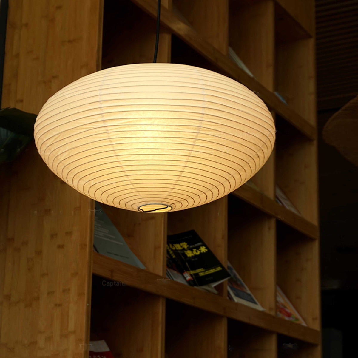 Handmade Rice Paper Sphere Pendant Lamp for Dining Room & Bedroom | Sculptural Ceiling Fixture with Adjustable Cord | E26 Edison Bulb Compat