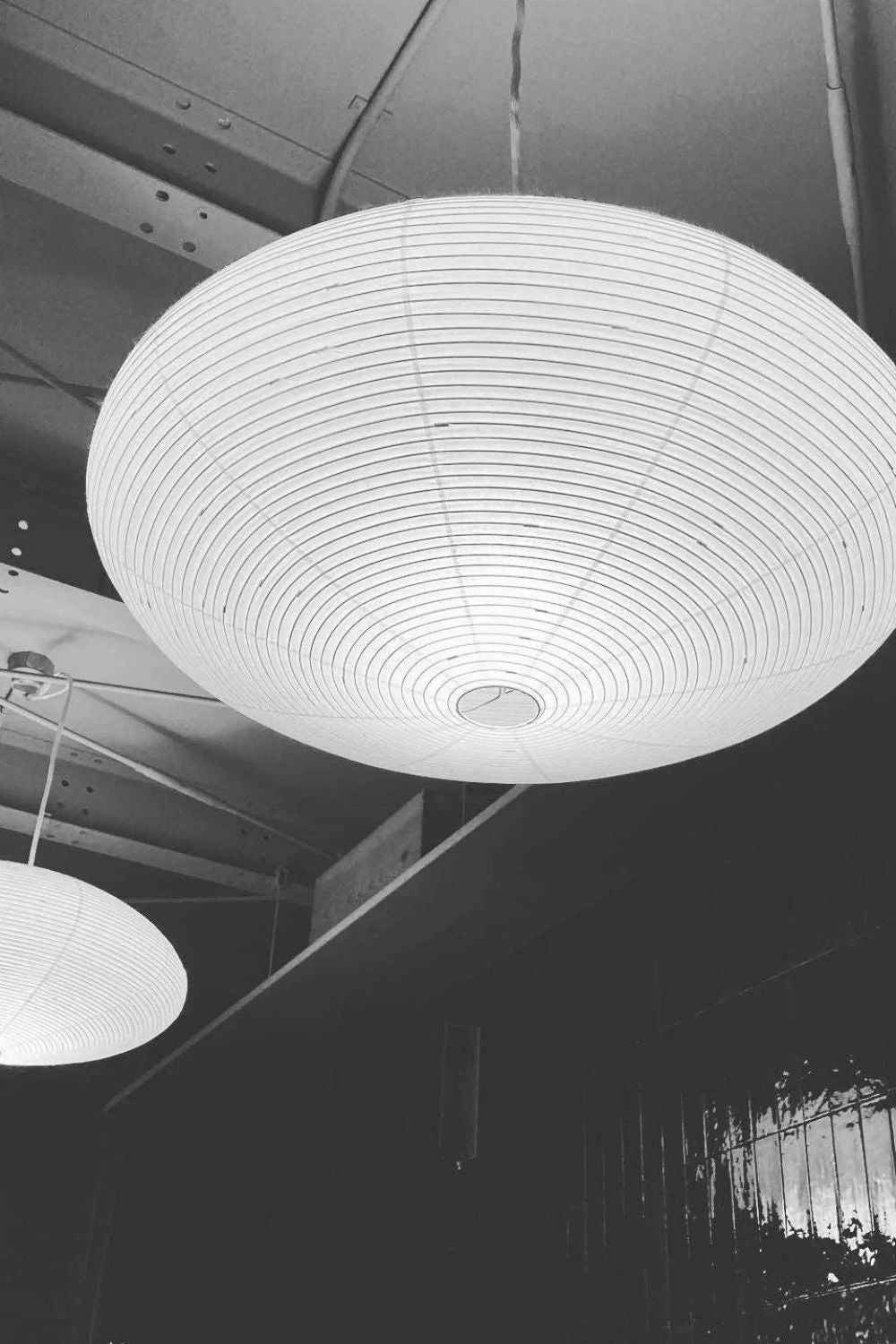 Handmade Rice Paper Sphere Pendant Lamp for Dining Room & Bedroom | Sculptural Ceiling Fixture with Adjustable Cord | E26 Edison Bulb Compat