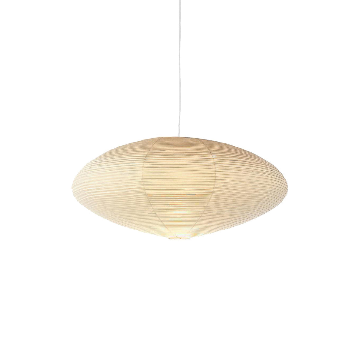 Handcrafted Paper Shade Ceiling Light with Adjustable Cord White Hanging Fixture for Bedroom Living Room Kitchen Dining Modern Indoor Lamp