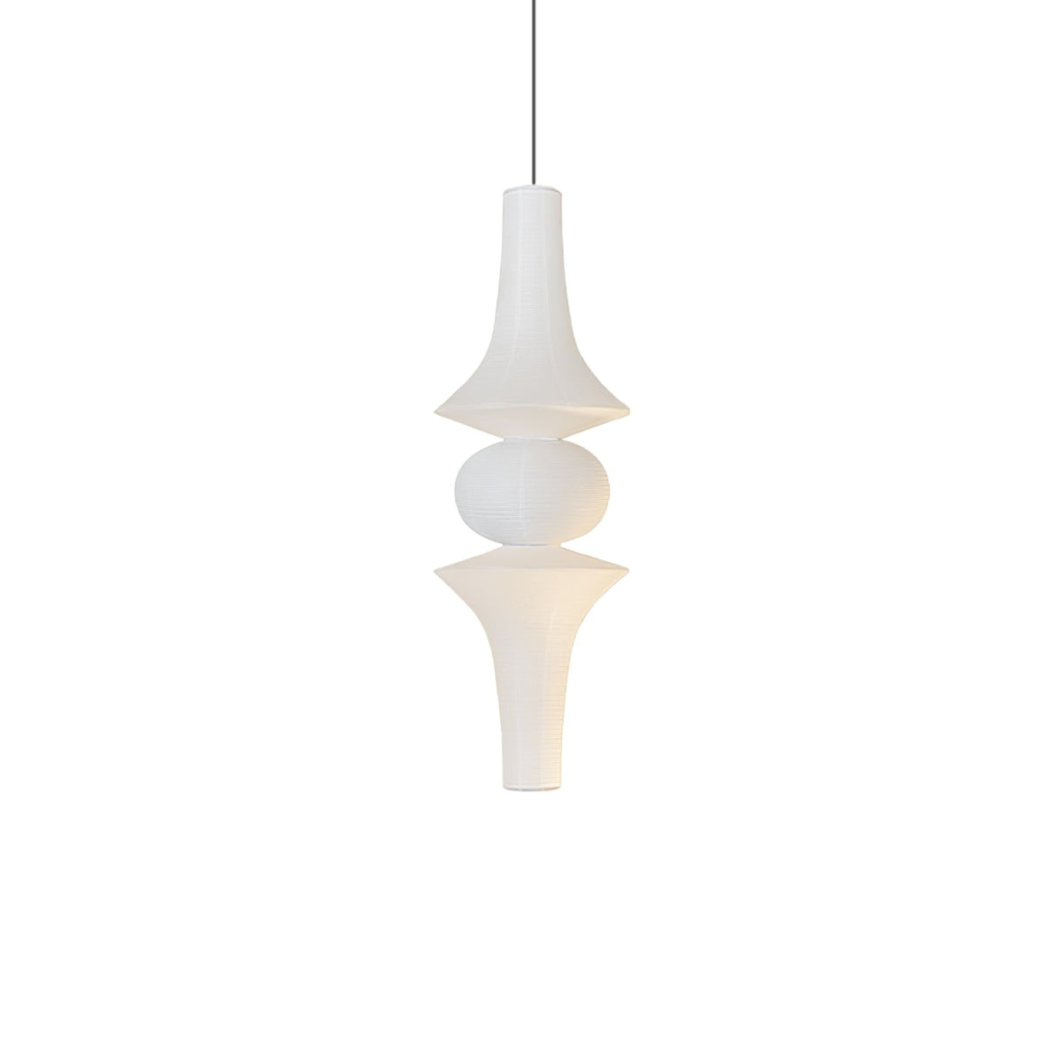 Handcrafted Paper Lantern Ceiling Light White Drum Shade Hanging Fixture E26 E27 Socket Bedroom Living Room Dining Room Ambient Glow Modern
