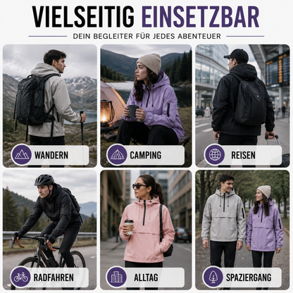 Hooded Weather-Resistant Parka with Front Pocket for All Seasons – Lightweight Windproof Jacket for Women