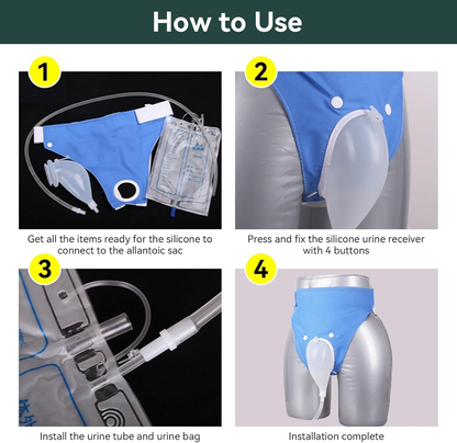 Portable Urinary Drainage System with Adjustable Belt & Leg Straps – 1000 mL Capacity for Mobility & Discretion