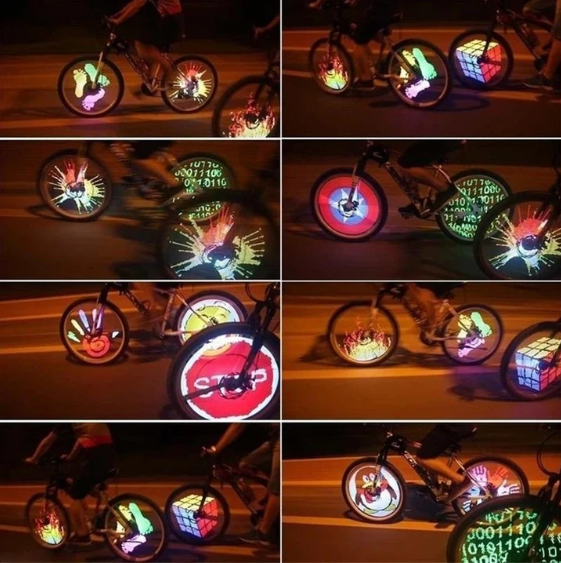 Wearclo | Bicycle Spoke LED Lights with 30 Colorful Patterns | Enhanced Visibility for Safety