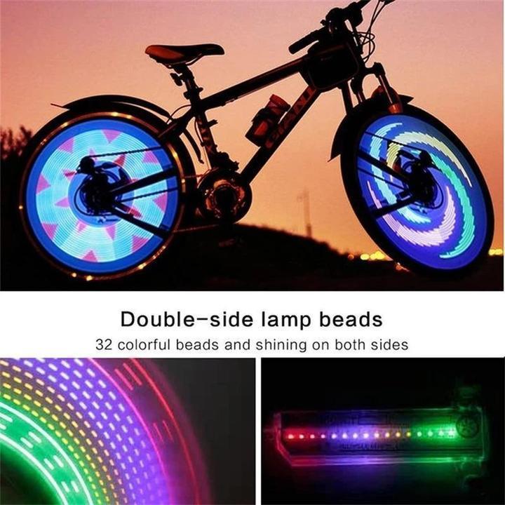 Bicycle Wheel Lights for Spokes, LED Bike Lights with 30 RGB Patterns, Bike Accessories for Night Cycling Safety