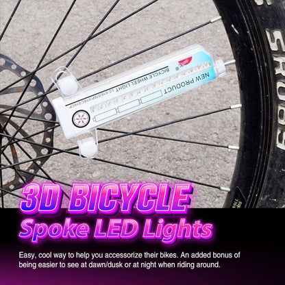 Bicycle Wheel Lights for Spokes, LED Bike Lights with 30 RGB Patterns, Bike Accessories for Night Cycling Safety