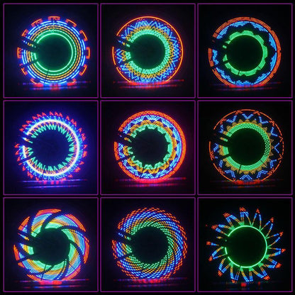 Bicycle Wheel Lights for Spokes, LED Bike Lights with 30 RGB Patterns, Bike Accessories for Night Cycling Safety