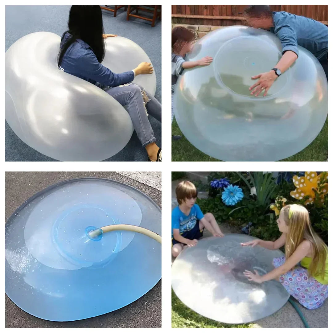 Inflatable Giant Bubble Ball 47 in TPR Bouncy Sphere Water-Fillable for Kids Outdoor Indoor Garden Beach Park Play Summer Activity Family Fu