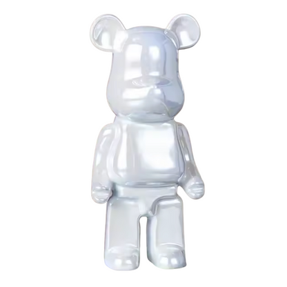 Abstract Bear Figurine Resin Sculpture Modern Home Decor Statue Art Piece for Shelves Desk Office Living Room Colorful Animal Accent Gift