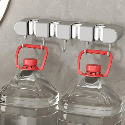 Wexley Wall Mount Organizer - Plastic and Stainless Steel, Broom Holder