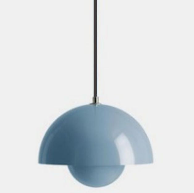 Metal Dome Pendant Light 9 in Adjustable E26 for Dining Table Kitchen Island Bedroom Mid-Century Modern Hanging Fixture