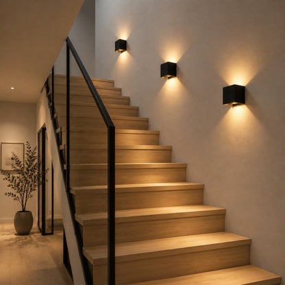 Rechargeable Battery-Powered Wall Sconce with Motion Sensor & Magnetic Mount for Hallways & Stairways