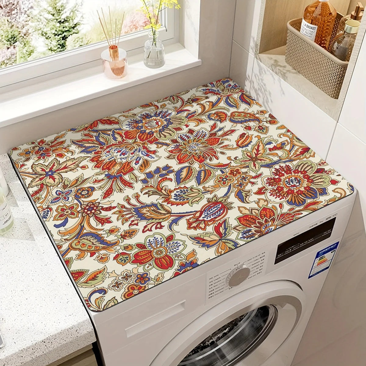 Microfiber Appliance Cover Mat with Non-Slip Backing – Decorative Protection for Countertop Machines, Kitchen Gadgets, and Home Appliances