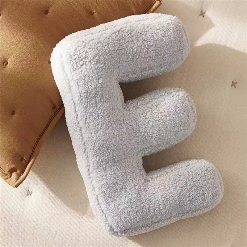 Whimsical Alphabet Letter Fleece Pillows – Soft Cotton Fleece with Polyester Fill