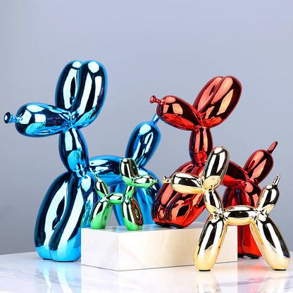 Whimsical Balloon Dog Sculpture – Playful Home Décor Art Piece in High-Quality Resin