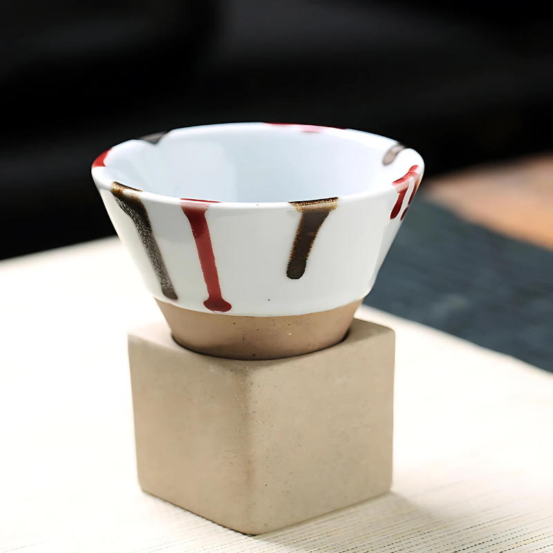 Handcrafted Ceramic Coffee Cup with Saucer – Japanese-Inspired Glazed Espresso Mug for Coffee Lovers & Tea Enthusiasts