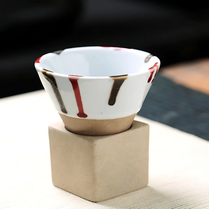 Handcrafted Ceramic Coffee Cup with Saucer – Japanese-Inspired Glazed Espresso Mug for Coffee Lovers & Tea Enthusiasts