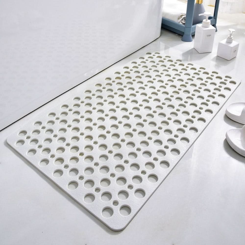 Non-Slip Textured Bath Mat with Suction Cups for Shower and Tub Safety Gray Blue White Pink Green Yellow Available