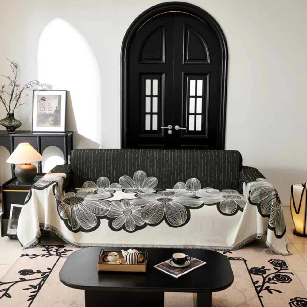 Wanderlust Sofa Cover - Soft Chenille, Retro Floral
