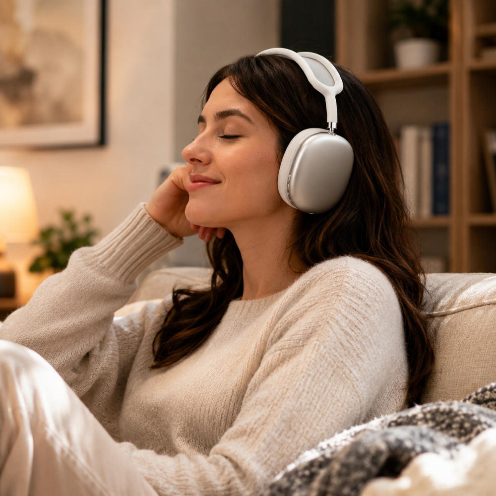 Wireless Over Ear Headphones with Bluetooth & Noise Reduction | Comfortable Audio Experience for Work and Travel