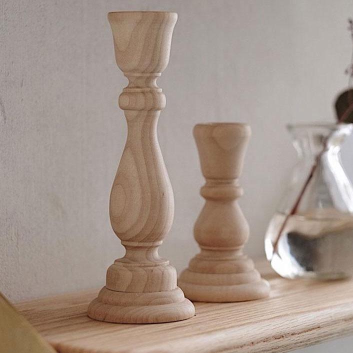Wood Taper Candle Stands