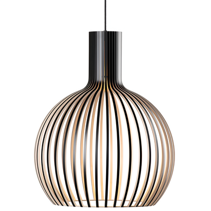 Slatted Wooden Drum Pendant Light E27 Socket Natural Finish Cage Ceiling Fixture for Kitchen Island Entryway Bedroom Farmhouse Modern Rustic
