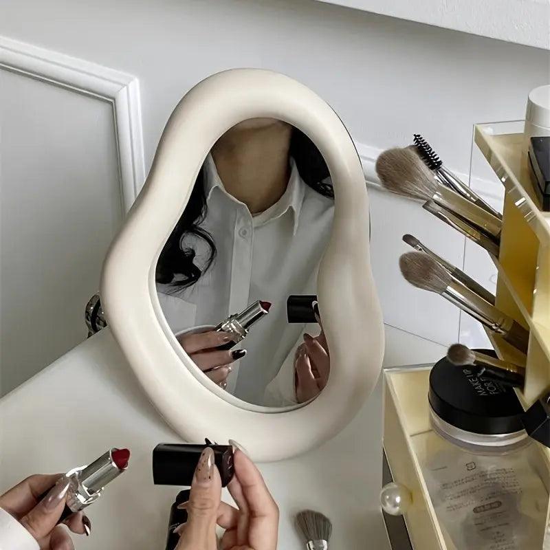 Wavy Decorative Wall Mirror with Curved Reflective Surface for Modern Homes | Artistic Statement Piece for Living Room, Bedroom, or