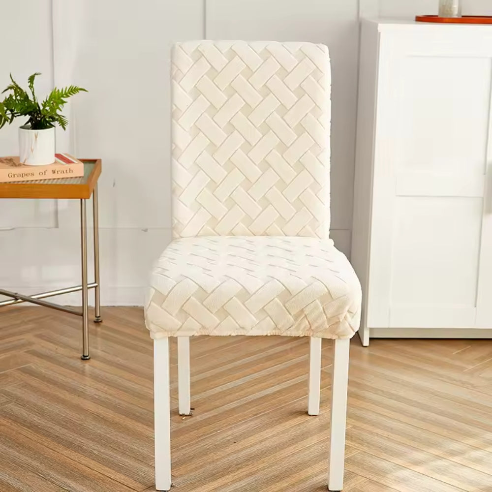 Woven Guard Dining Chair Covers - Stretchable Jacquard, Easy Care