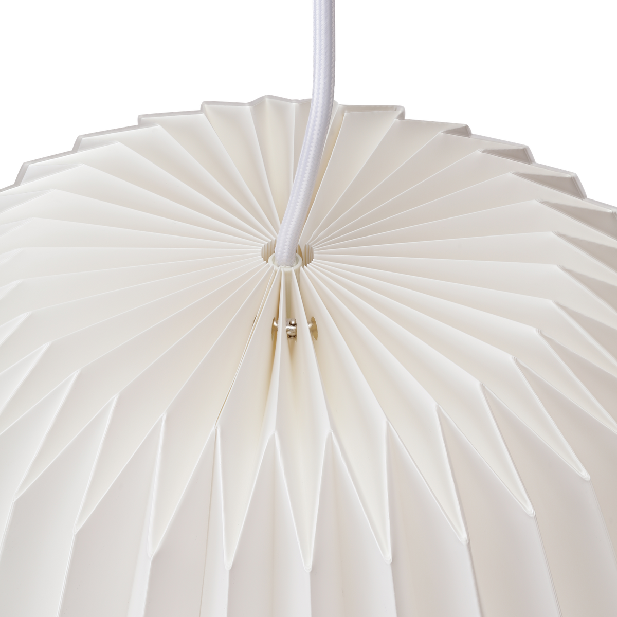 13-Inch Acrylic Hanging Lamp White Pleated Texture E27 Socket Adjustable Height Bedroom Dining Room Overhead Fixture Scandinavian Style Soft