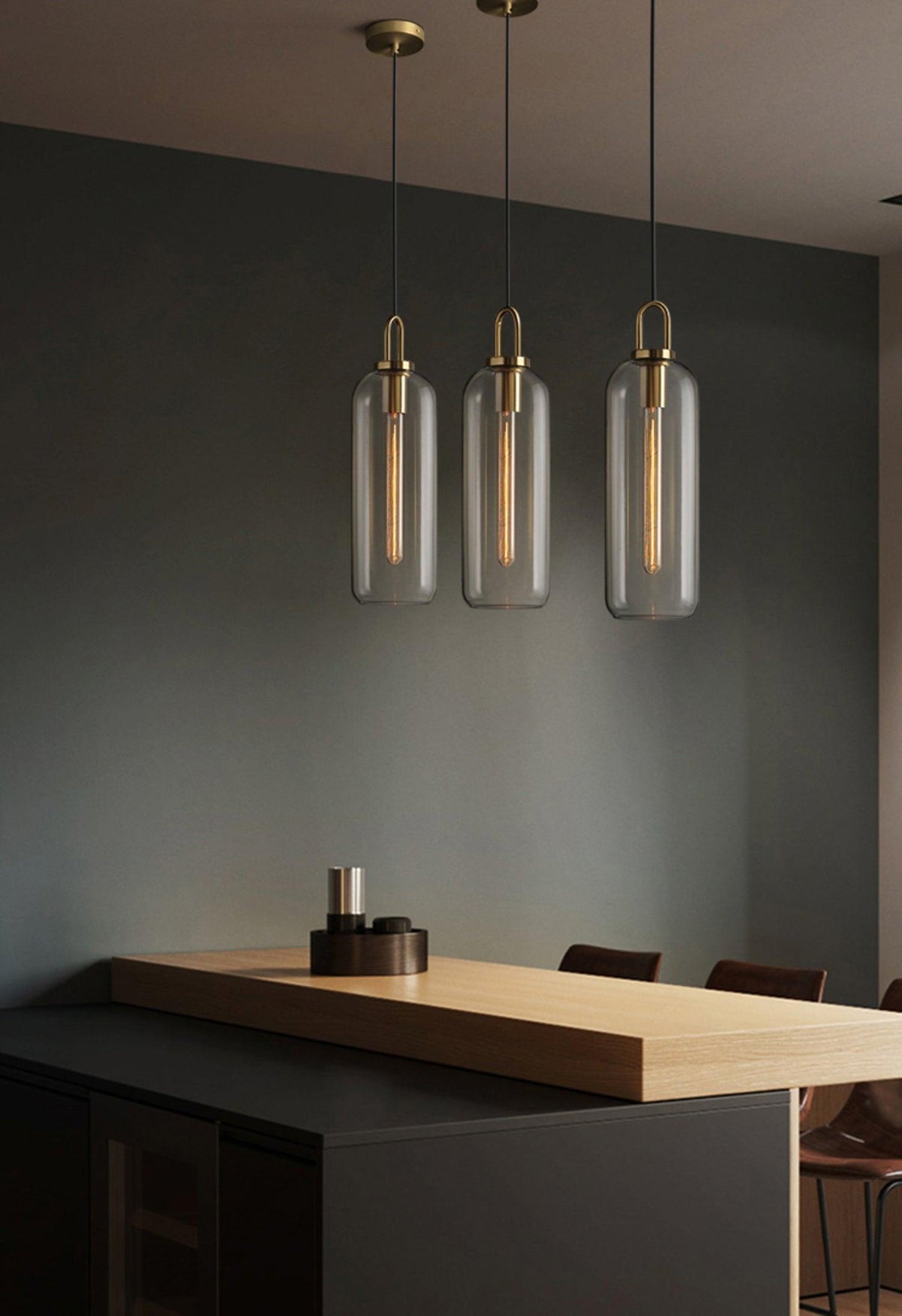 Glass Globe Hanging Light Fixture with Adjustable Cord for Dining Room Kitchen Island Bedroom Modern Minimalist Ceiling Pendant Lamp