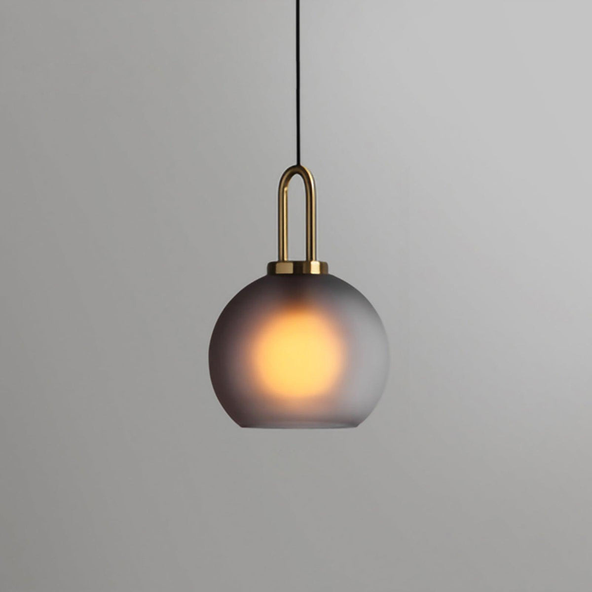 Glass Globe Hanging Light Fixture with Adjustable Cord for Dining Room Kitchen Island Bedroom Modern Minimalist Ceiling Pendant Lamp
