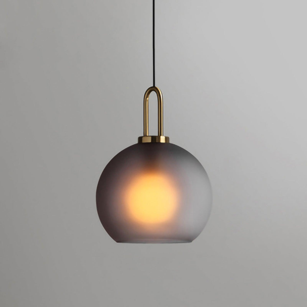 Glass Globe Hanging Light Fixture with Adjustable Cord for Dining Room Kitchen Island Bedroom Modern Minimalist Ceiling Pendant Lamp