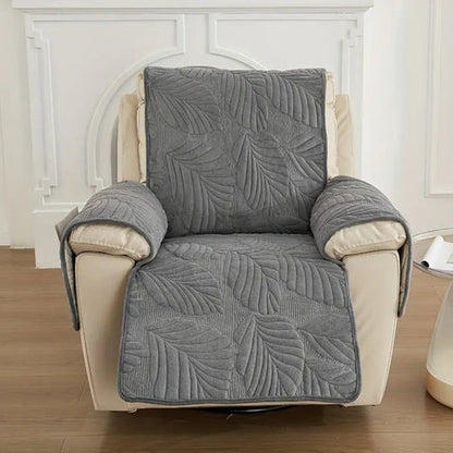 Vibrant Leaf Recliner Cover - Anti-Slip Microfibre, Universal Fit