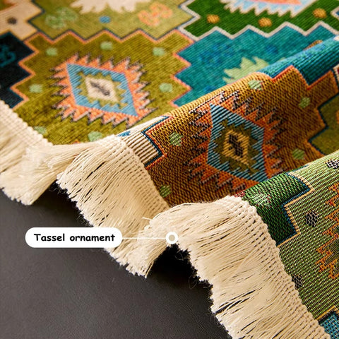 Kilim Sofa Cover - Soft Microfiber, Geometric Kilim Design