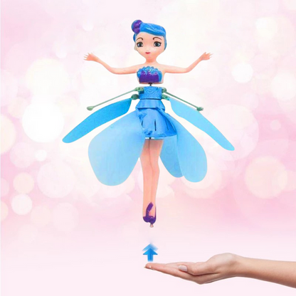 Flying Fairy Toy with Hand Motion Sensor & LED Lights for Kids Bedroom Play Indoor Rechargeable Hovering Doll Gift for Girls Age 5+