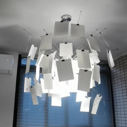 Ortekor Zettel | DIY Chandelier with Customizable Panels | Unique Indoor Lighting for Personalized Style