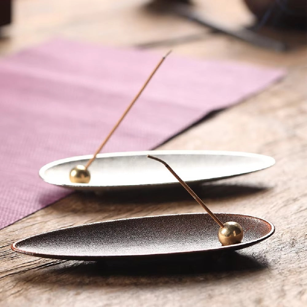 Zircon Incense Holder - Durable Copper, Adjustable Angle
