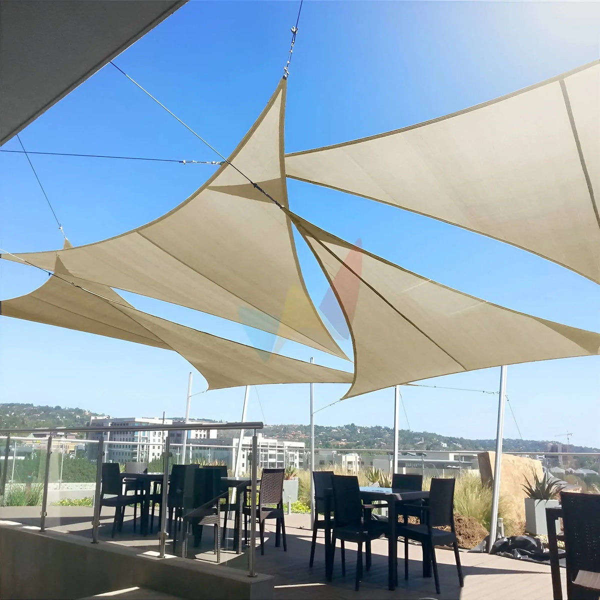 Waterproof Triangle Shade Sail with UV Protection for Patio, Yard & Pool | Durable Outdoor Canopy Sun Blocker