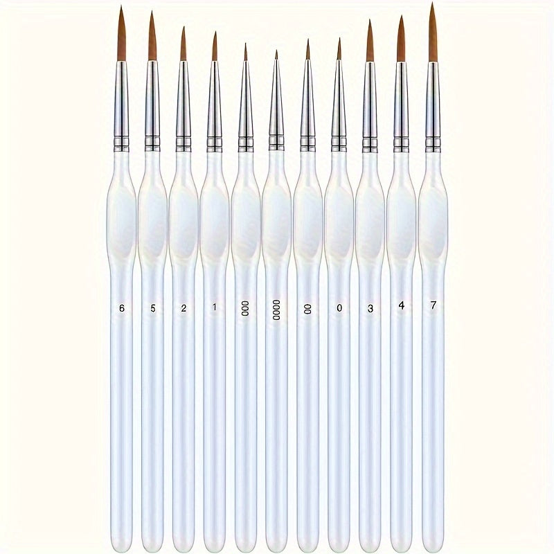 Fine Tip Detail Brush for Precision Painting, Miniatures & Fine Art – Synthetic Bristles for Acrylic, Oil & Watercolor