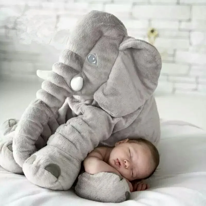Plush Elephant Nursery Pillow Gray Blue Pink Purple Yellow Toddler Cushion Baby Room Decor Soft Cotton Support Nap Time Play