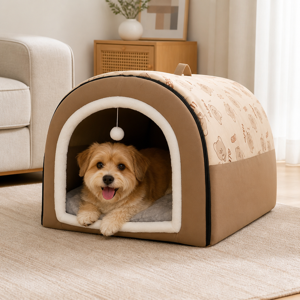 Ortekor Ultra-Large Semi-Enclosed Dog House (Removable & Washable)