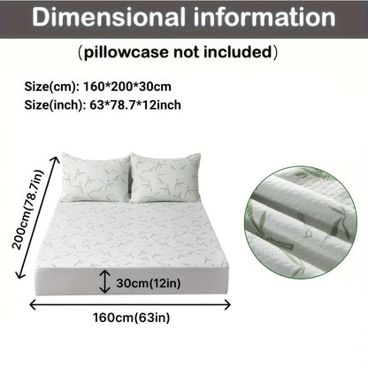 Bamboo Fiber Bed Topper with Deep Pocket Fit Ventilated Jersey Knit Layer for Temperature Control Twin Full Queen King All Season Sleep Surf