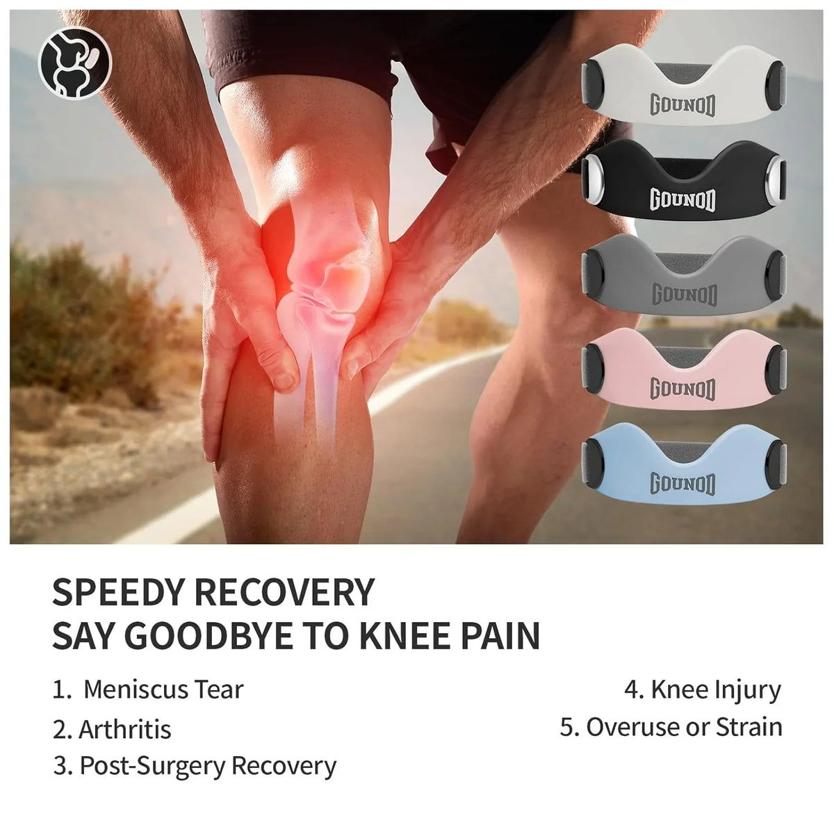 Knee Compression Sleeve with Targeted Support – Non-Slip