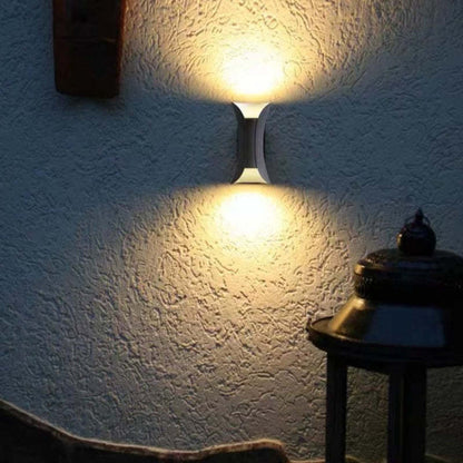 Architectural LED Sconce Fixture Up Down Light Metal Weatherproof Exterior for Entrance Patio Porch Driveway Terrace Modern Minimalist Ambie