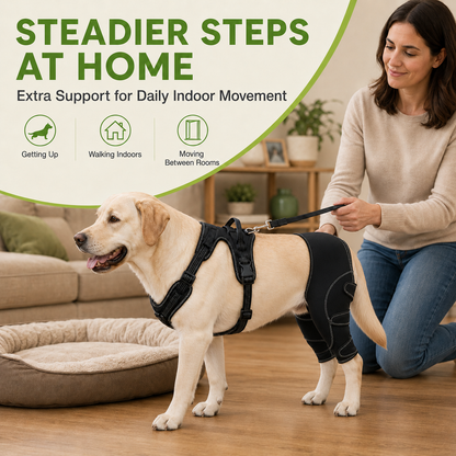 Ortekor Dual Rear Leg Dog Support Brace with Harness - Walking Stability for Weak Hind Legs