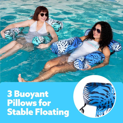 Sloosh Tropic-Ease Chair | Inflatable Pool Float with Adjustable Backrest | Lightweight Water Lounger for Ultimate Relaxation
