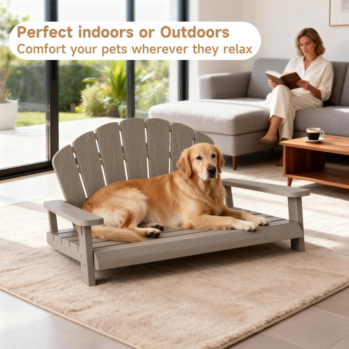 Spacious Resin Dog Bed Suitable for Both Indoor And Outdoor Use, Easy to Maintain As It Doesn'T Conceal Dirt