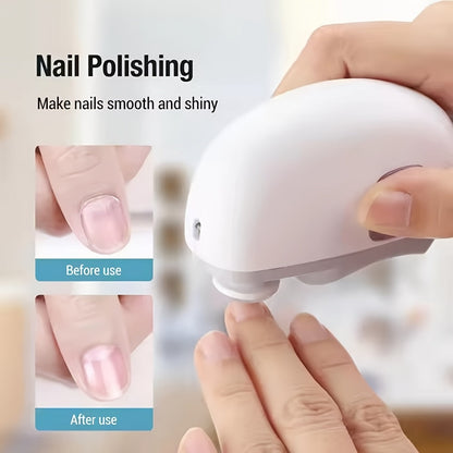 Electric Nail Trimmer with Built-In File – Safe Auto Clipper for Adults & Kids with LED Light & USB Charging