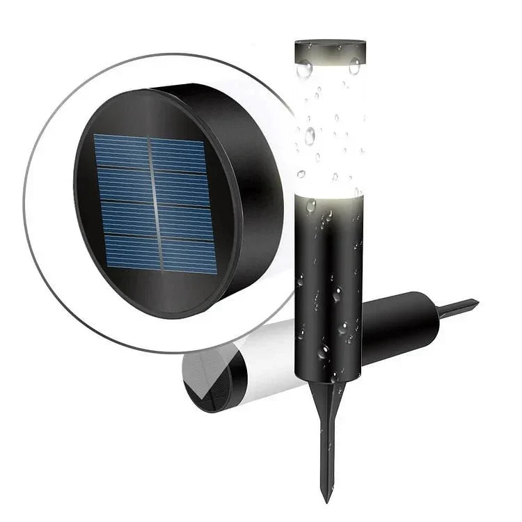 Stainless Steel Solar Lawn Stake Light Outdoor Pathway Marker with Auto Dusk Sensor Waterproof Garden Landscape Lighting for Walkway Yard