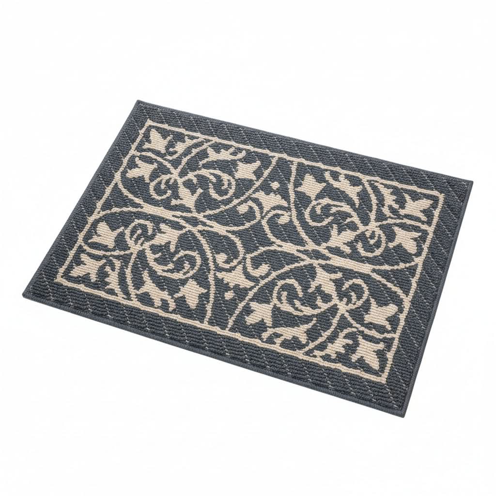 Entryway Mat with Non-Slip Rubber Backing – Low Profile Door Mat for Indoor Use – Traps Dirt & Moisture – Machine Washable